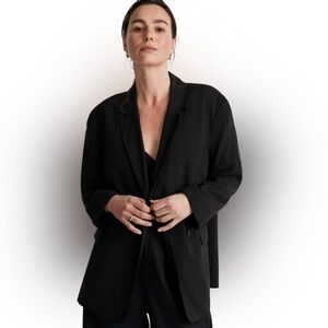 NWT 🖤 MADEWELL Oversized Lightweight Relaxed Blazer/Jacket In Softdrape, Large
